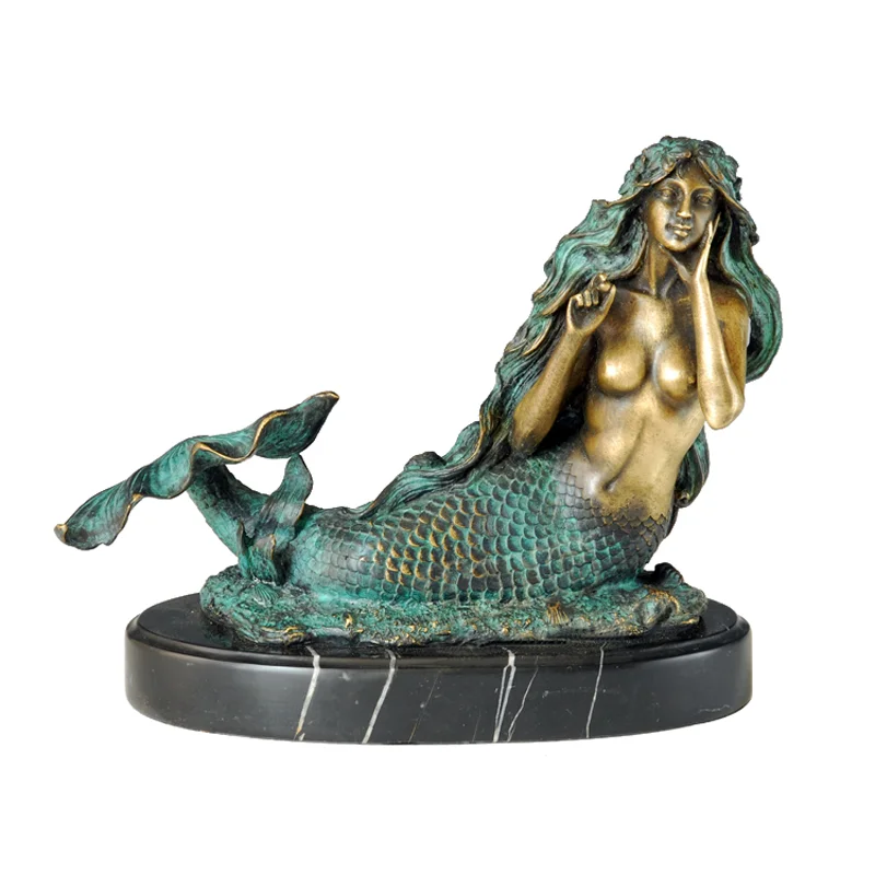 Mermaid Statue Sculpture Bronze Brass Classic Female Art Upscale Birthday Gifts Home Decor
Mermaid Statue Sculpture Bronze Brass Classic Female Art Upscale Birthday Gifts Home Decor