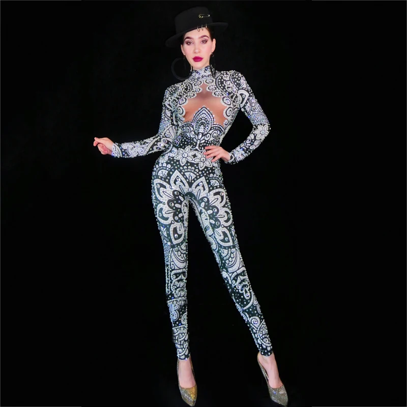 Female Singer Fake Leaking Black Sunflower Print Jumpsuit Trousers Women Stage Clothing Rave Outfits Festival Clothes XS2208
Female Singer Fake Leaking Black Sunflower Print Jumpsuit Trousers Women Stage Clothing Rave Outfits Festival Clothes XS2208
