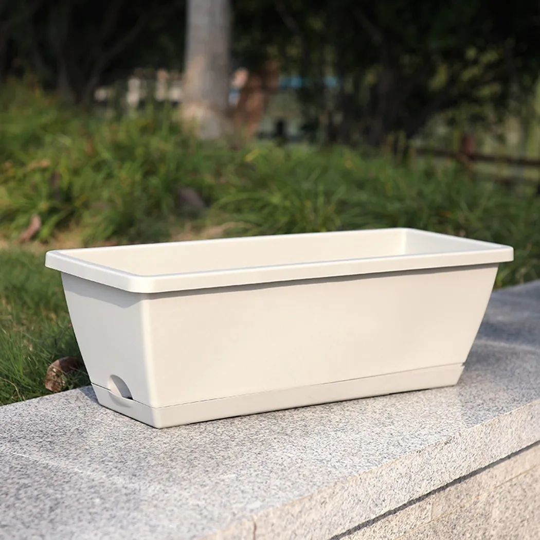 Lazy Growing Vegetable Pots Balcony Imitation Plastic Flower Planter Nursery Basin Planter Rectangle Indoor Outdoor 36x19x15cm
Lazy Growing Vegetable Pots Balcony Imitation Plastic Flower Planter Nursery Basin Planter Rectangle Indoor Outdoor 36x19x15cm