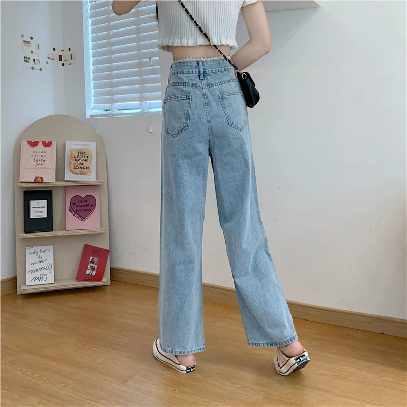 New Women's Jeans Retro Fashion Korean Women's Wide-Leg Pants Lace Pleated Women's Casual Loose High-Waist Wide-Leg Jeans
New Women's Jeans Retro Fashion Korean Women's Wide-Leg Pants Lace Pleated Women's Casual Loose High-Waist Wide-Leg Jeans