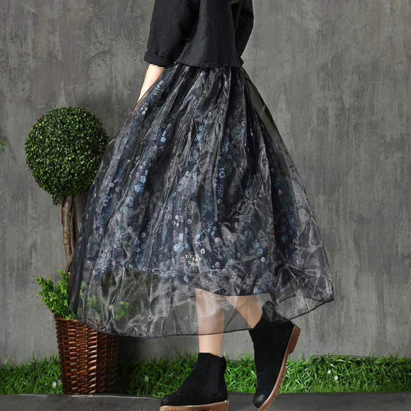 2020 Spring Summer New Arts Style Women High Waist Organza A-line Long Skirt Cotton Linen Flower Print Vintage Skirts S300
2020 Spring Summer New Arts Style Women High Waist Organza A-line Long Skirt Cotton Linen Flower Print Vintage Skirts S300