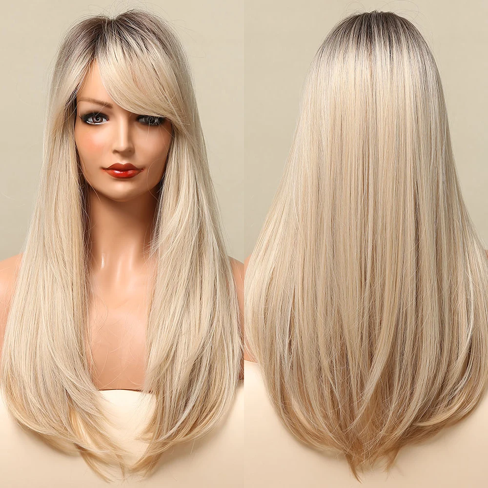 ALAN EATON Long Straight Ombre Brown Blonde Synthetic Wigs with Side Bangs Cosplay Daily Wigs for Women Heat Resistant Fake Hair
ALAN EATON Long Straight Ombre Brown Blonde Synthetic Wigs with Side Bangs Cosplay Daily Wigs for Women Heat Resistant Fake Hair