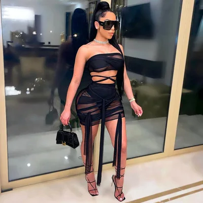 Summer Sundresses Skirts For Women Pure Color Mesh Cross Straps Sexy Two Piece Set Women Skirt Party Club Vacation Beach
Summer Sundresses Skirts For Women Pure Color Mesh Cross Straps Sexy Two Piece Set Women Skirt Party Club Vacation Beach