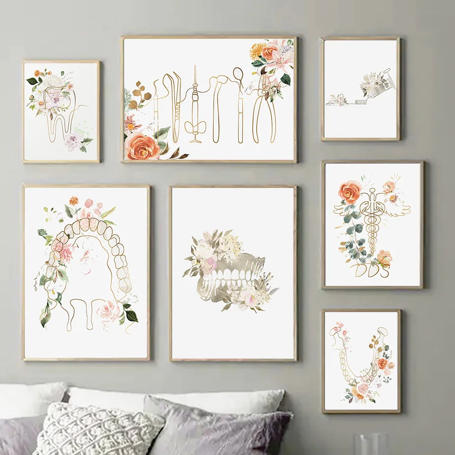 Teeth Flower Dentistry Tool Oral Care Wall Art Canvas Painting Posters And Prints Wall Pictures Dentist Office Decor Aesthetic
Teeth Flower Dentistry Tool Oral Care Wall Art Canvas Painting Posters And Prints Wall Pictures Dentist Office Decor Aesthetic