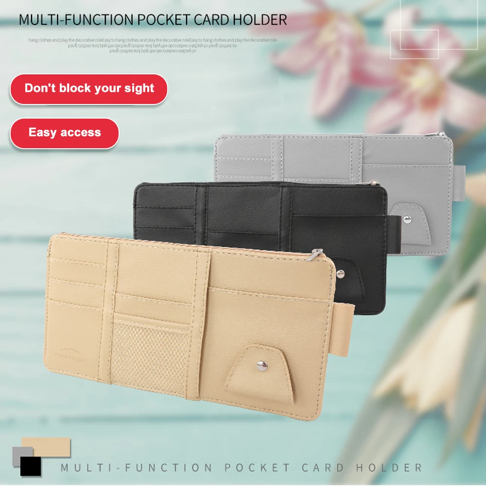 Leather Car Sun Visor Organizer Pocket Auto Sunshade Clip Storage Bags Card Cash Sunglasses Holder Stowing Tidying Accessories
Leather Car Sun Visor Organizer Pocket Auto Sunshade Clip Storage Bags Card Cash Sunglasses Holder Stowing Tidying Accessories