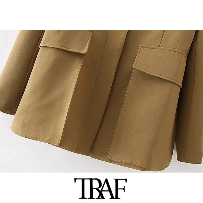 TRAF Women Fashion With Pockets Single Breasted Blazer Coat Vintage Long Sleeve Female Outerwear Chic Tops
TRAF Women Fashion With Pockets Single Breasted Blazer Coat Vintage Long Sleeve Female Outerwear Chic Tops
