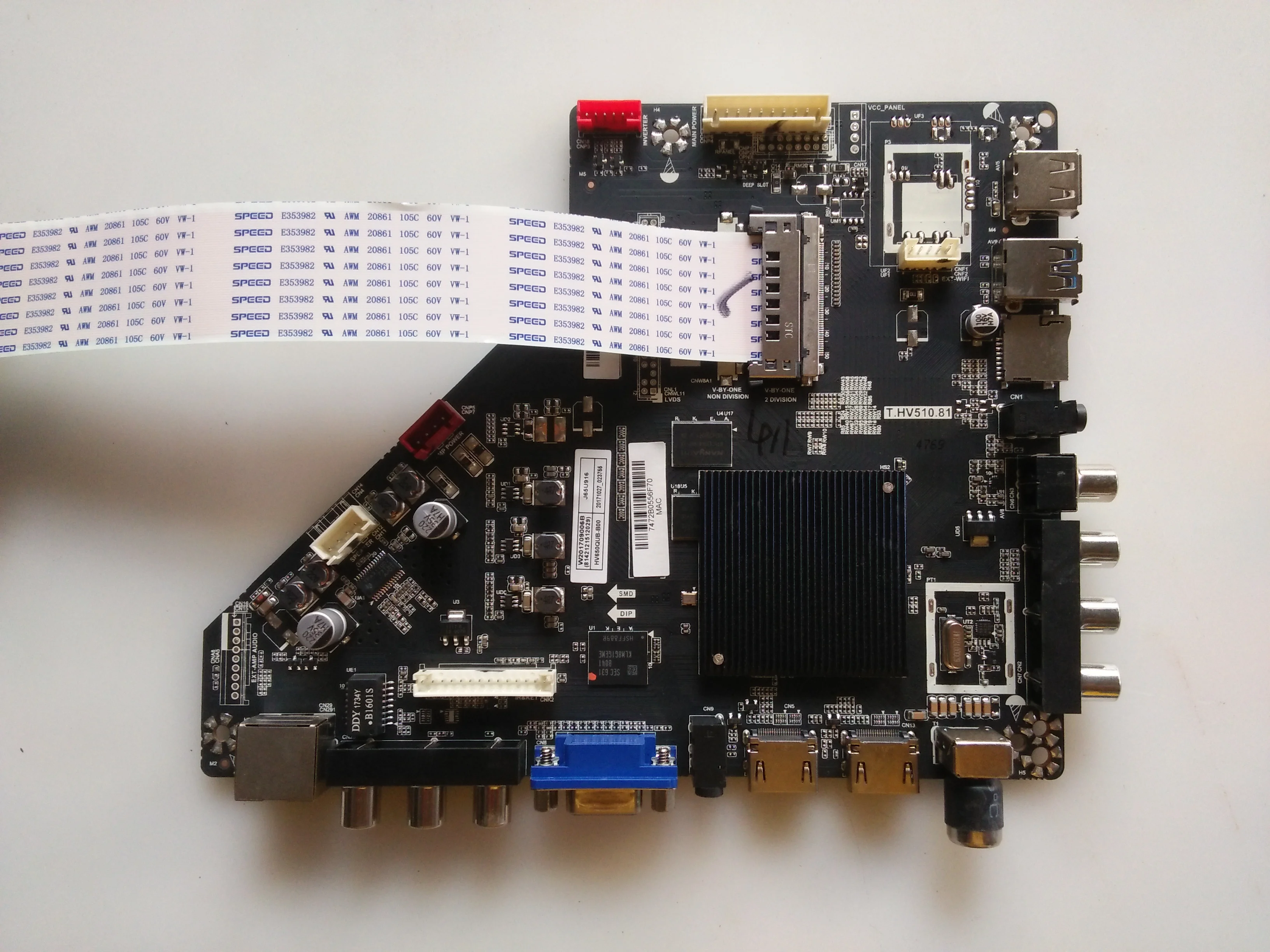 Оригинальный Плата логики Главная плата j65u916 Главная плата t.hv510.81 экран hv650qub-b00 схема
Оригинальный Плата логики Главная плата j65u916 Главная плата t.hv510.81 экран hv650qub-b00 схема