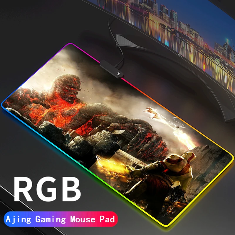Large God of War RGB Illumination Mouse Pad Mat Game Gamer Gaming Mousepad Keyboard Compute Anime LED Desk Mat for CSGO
Large God of War RGB Illumination Mouse Pad Mat Game Gamer Gaming Mousepad Keyboard Compute Anime LED Desk Mat for CSGO
