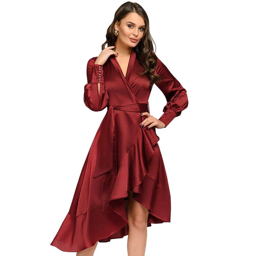 Woman Dress 2021 Spring Vintage Sexy V-Neck Long Party Dress Casual Long Sleeve Button Slim Ruffles Ball Gown Dresses Vestidos
Woman Dress 2021 Spring Vintage Sexy V-Neck Long Party Dress Casual Long Sleeve Button Slim Ruffles Ball Gown Dresses Vestidos