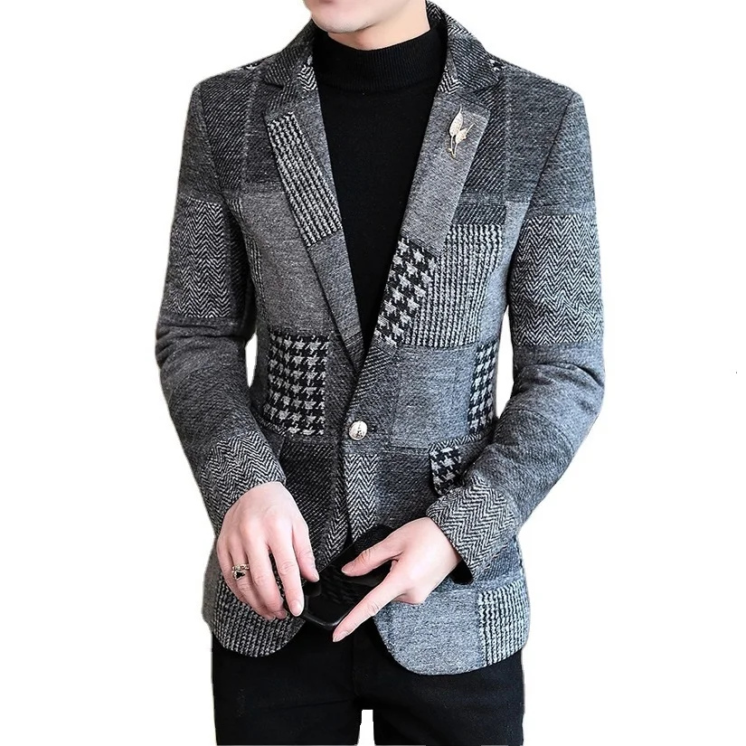 New Arrival Men Fleece Suit Single Button Leisure Blazers Jacket Men's Korean Fashion Slim Fit Casual Thick Blazer Suits 3XL
New Arrival Men Fleece Suit Single Button Leisure Blazers Jacket Men's Korean Fashion Slim Fit Casual Thick Blazer Suits 3XL