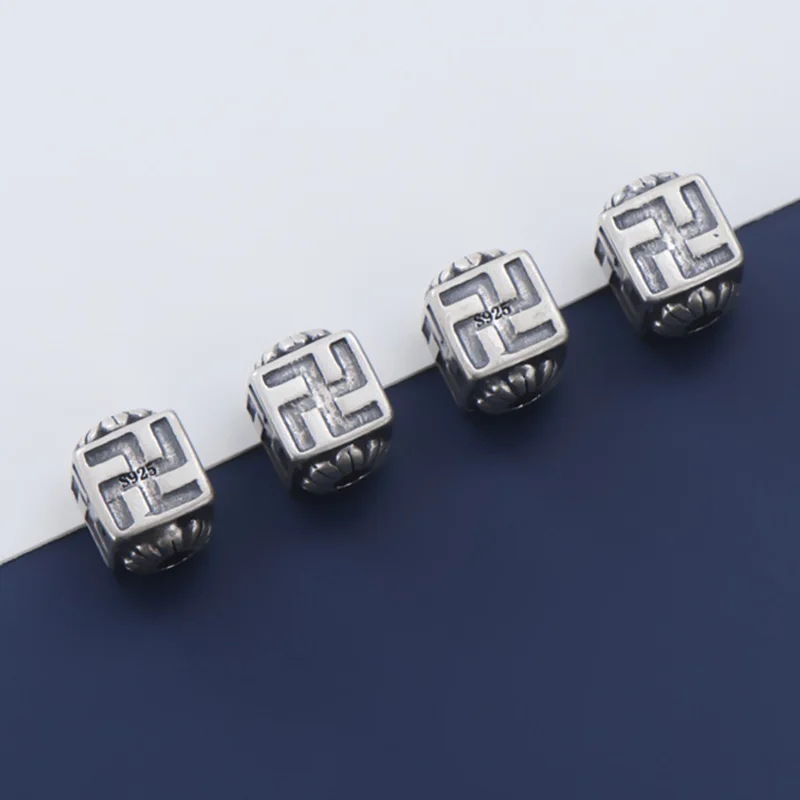 925 Sterling Silver Square Buddhism Symbol Loose Beads 10mm Handmde Matte Craftwork Spacer Beads DIY Fine Jewelry Accessories
925 Sterling Silver Square Buddhism Symbol Loose Beads 10mm Handmde Matte Craftwork Spacer Beads DIY Fine Jewelry Accessories