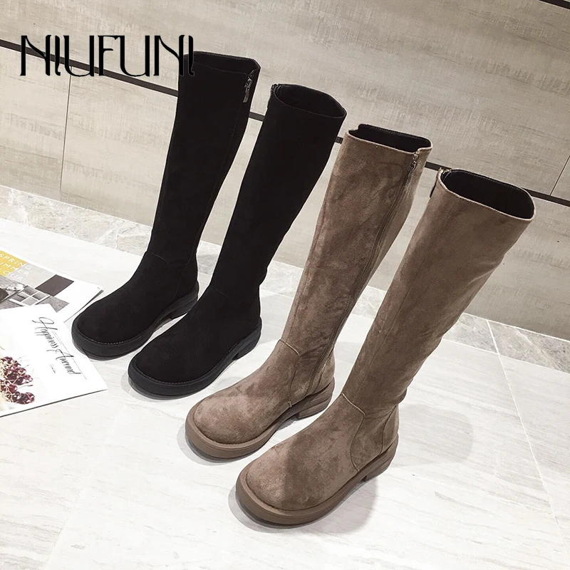 NIUFUNI Suede Mid-Calf Solid Color Round Toe Women's Boots Low Heel Zipper Warm Boots Slim Women Shoes Martin Boots Simplicity
NIUFUNI Suede Mid-Calf Solid Color Round Toe Women's Boots Low Heel Zipper Warm Boots Slim Women Shoes Martin Boots Simplicity