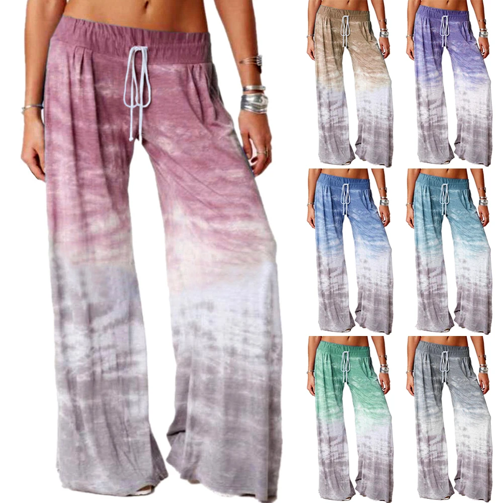 Women Pants Casual Drawstring Wide Leg Pants for Women Tie Dye Straight Loose Pants Women Clothing 2020 Fashion
Women Pants Casual Drawstring Wide Leg Pants for Women Tie Dye Straight Loose Pants Women Clothing 2020 Fashion