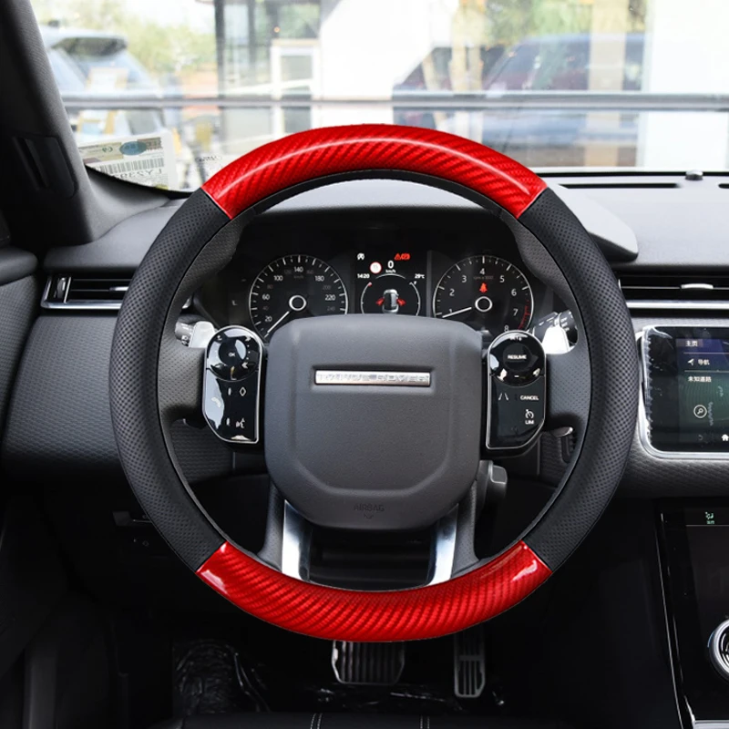 38CM Genuine leather Carbon Fiber for Land Rover EVOQUE 2010-2020 Car Steering Wheel Cover Leather Auto Accessories
38CM Genuine leather Carbon Fiber for Land Rover EVOQUE 2010-2020 Car Steering Wheel Cover Leather Auto Accessories