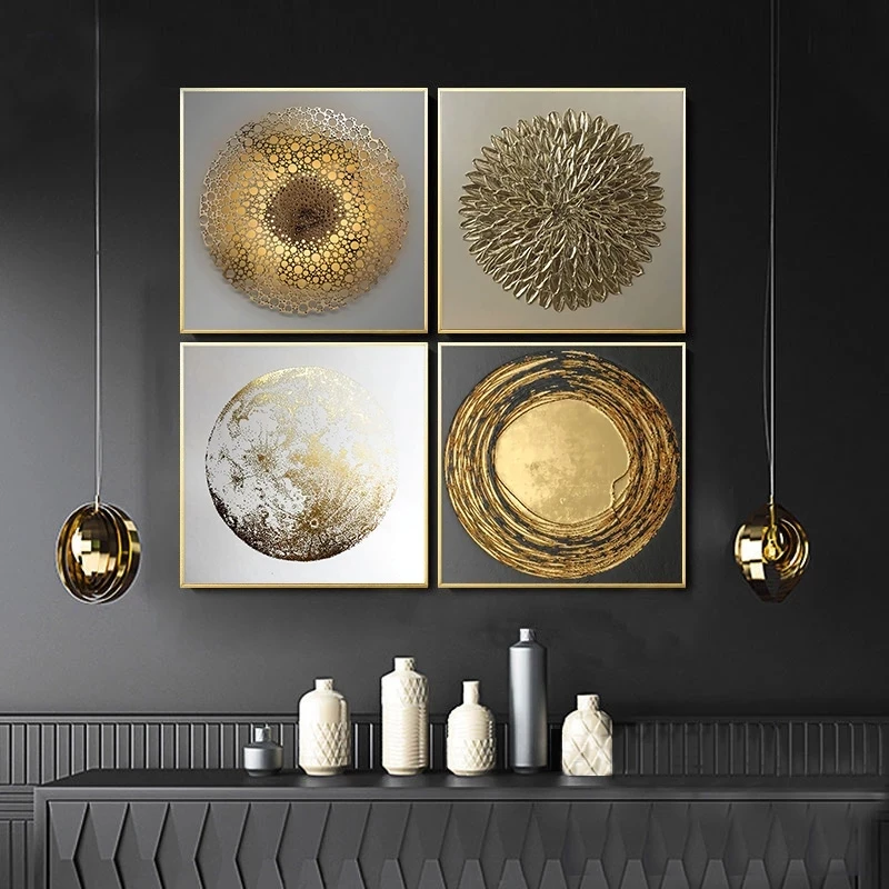 Abstract Wall Art Luxury Golden Circle Pattern Painting Square Canvas Posters Prints Nordic Picture for Living Room Decoration
Abstract Wall Art Luxury Golden Circle Pattern Painting Square Canvas Posters Prints Nordic Picture for Living Room Decoration