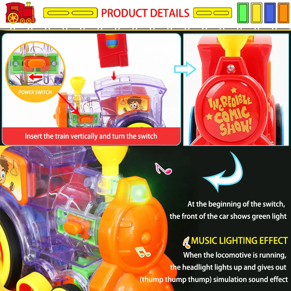 BZDA City Domino Train Car Set Children Building Blocks Toy For Children Colorful Dominoes Cars Bricks Educational Toys Gift 
BZDA City Domino Train Car Set Children Building Blocks Toy For Children Colorful Dominoes Cars Bricks Educational Toys Gift