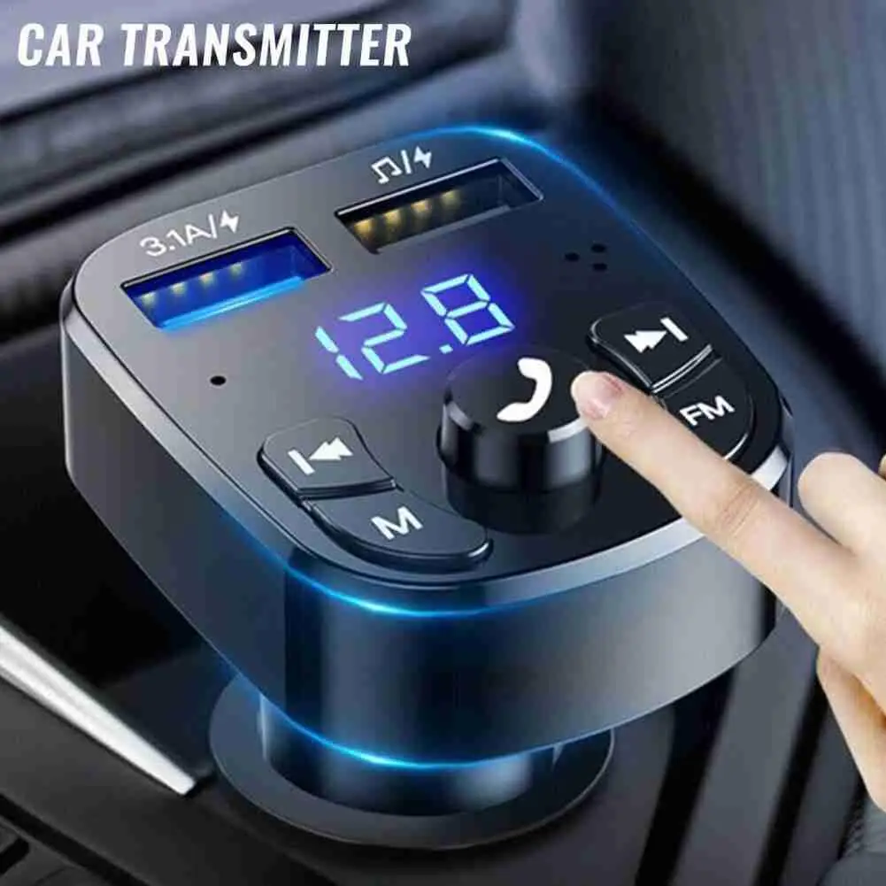 Bluetooth-compatible Version 5.0 Fm Transmitter Car Player Kit Card Car Charger Quick with Qc3.0 Dual Usb Voltmeter Car Charger
Bluetooth-compatible Version 5.0 Fm Transmitter Car Player Kit Card Car Charger Quick with Qc3.0 Dual Usb Voltmeter Car Charger