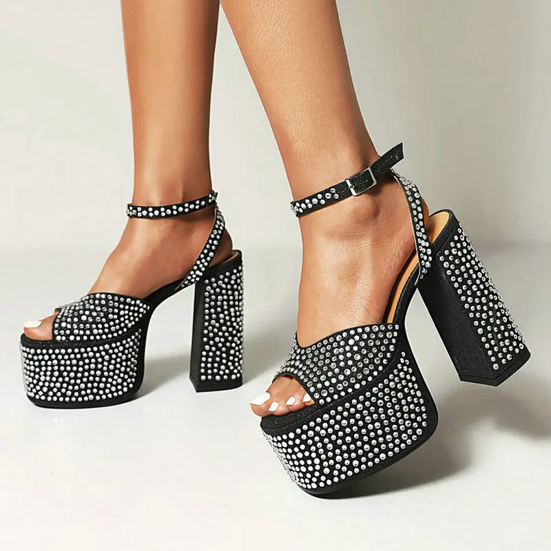 2022 New Sexy Women High Heel Shoes Platform Square High Heel Ladies Sandals Crystal Microfiber Open Toe Women's Shoes Big Size
2022 New Sexy Women High Heel Shoes Platform Square High Heel Ladies Sandals Crystal Microfiber Open Toe Women's Shoes Big Size