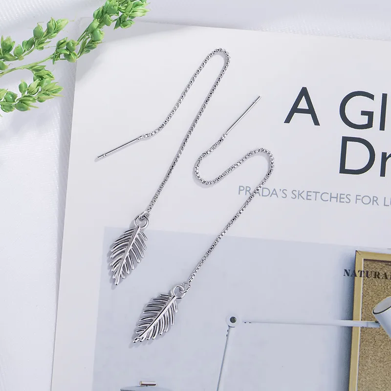 925 Sterling Silver Simple Long Earrings Elegant Tassel Dangle Earring for Woman Girl Excellent Sweet Jewelry Earrings
925 Sterling Silver Simple Long Earrings Elegant Tassel Dangle Earring for Woman Girl Excellent Sweet Jewelry Earrings
