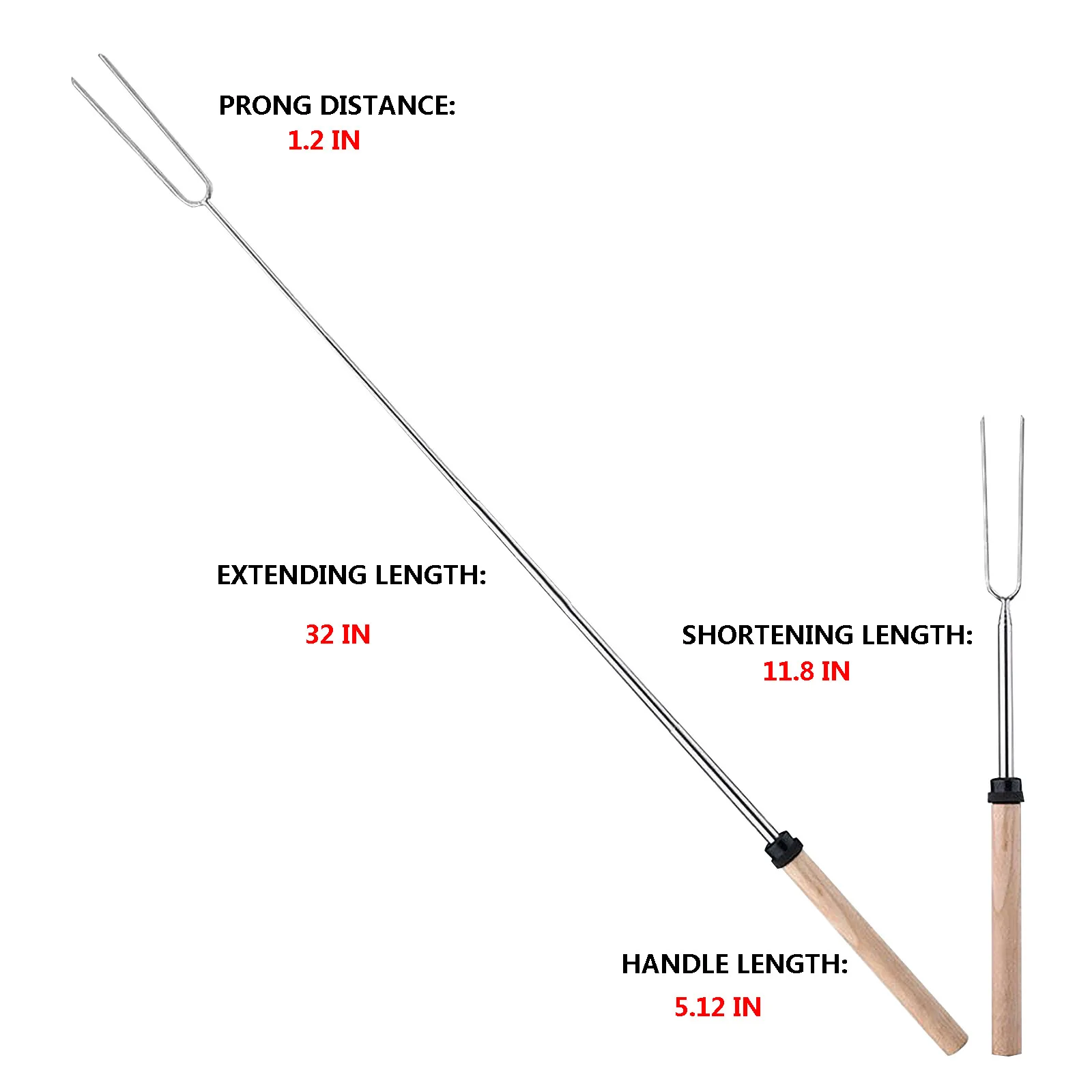 8Pcs/Set BBQ Forks Camping With Bags Stainless Steel Wooden Handle Telescoping Barbecue Roasting Fork Sticks Skewers
8Pcs/Set BBQ Forks Camping With Bags Stainless Steel Wooden Handle Telescoping Barbecue Roasting Fork Sticks Skewers