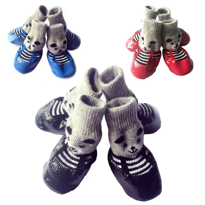 Продажа 4 шт./компл. ботинки для домашних животных носки Размер S/M/L непромокаемая обувь для собак нескользящая резиновая обувь для щенков
Продажа 4 шт./компл. ботинки для домашних животных носки Размер S/M/L непромокаемая обувь для собак нескользящая резиновая обувь для щенков