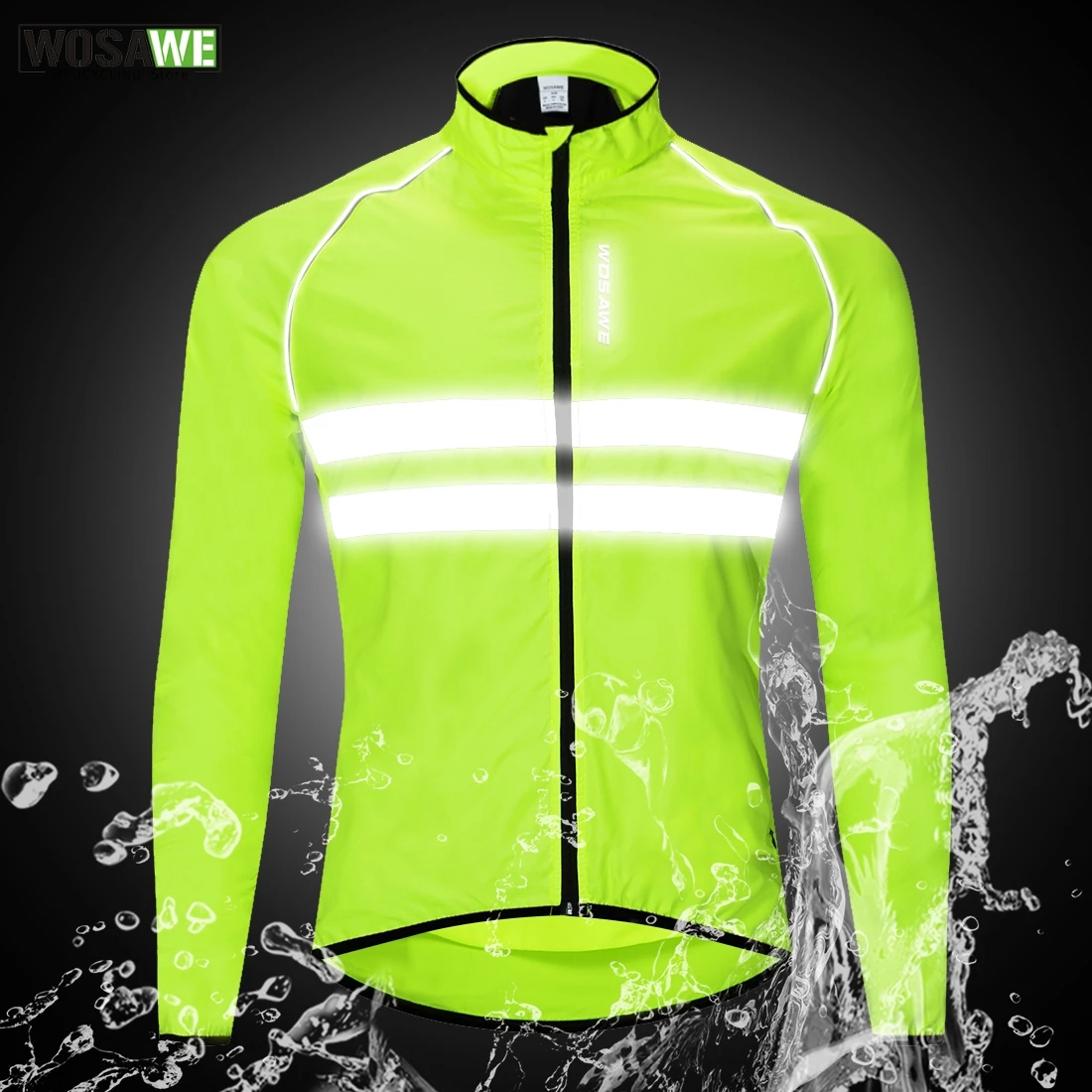 WOSAWE Men's Windbreaker Cycling Jacket Fluorescent Green Reflective Vest Breathable Bicycle MTB Long Sleeve Windcoat Jacket
WOSAWE Men's Windbreaker Cycling Jacket Fluorescent Green Reflective Vest Breathable Bicycle MTB Long Sleeve Windcoat Jacket
