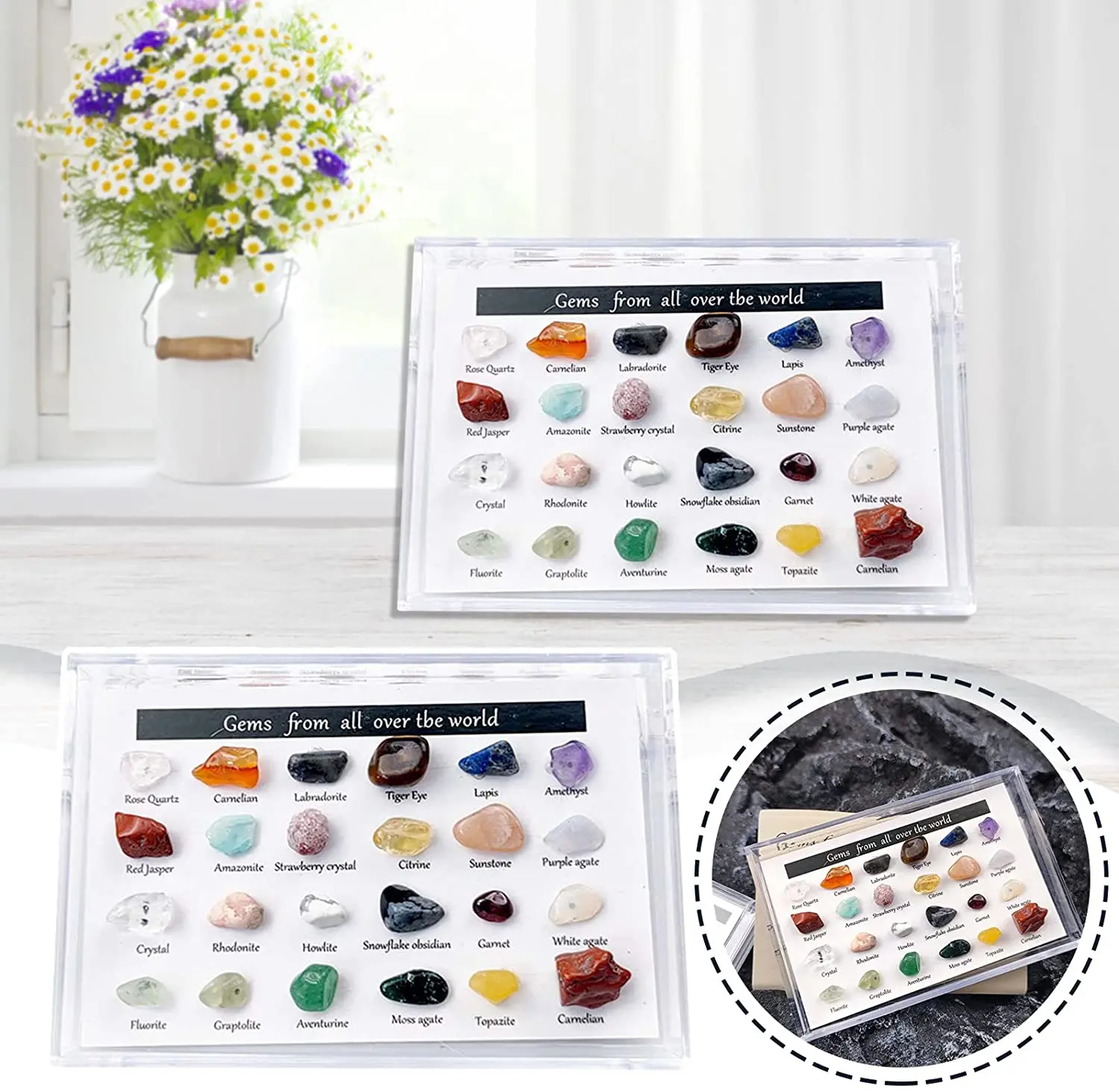 24 Pcs 2022 Advent Calendar Mini Size Natural Crystal Agate Stone Rocks, Minerals & Fossils Advent Calendar for Kids & Geology
24 Pcs 2022 Advent Calendar Mini Size Natural Crystal Agate Stone Rocks, Minerals & Fossils Advent Calendar for Kids & Geology