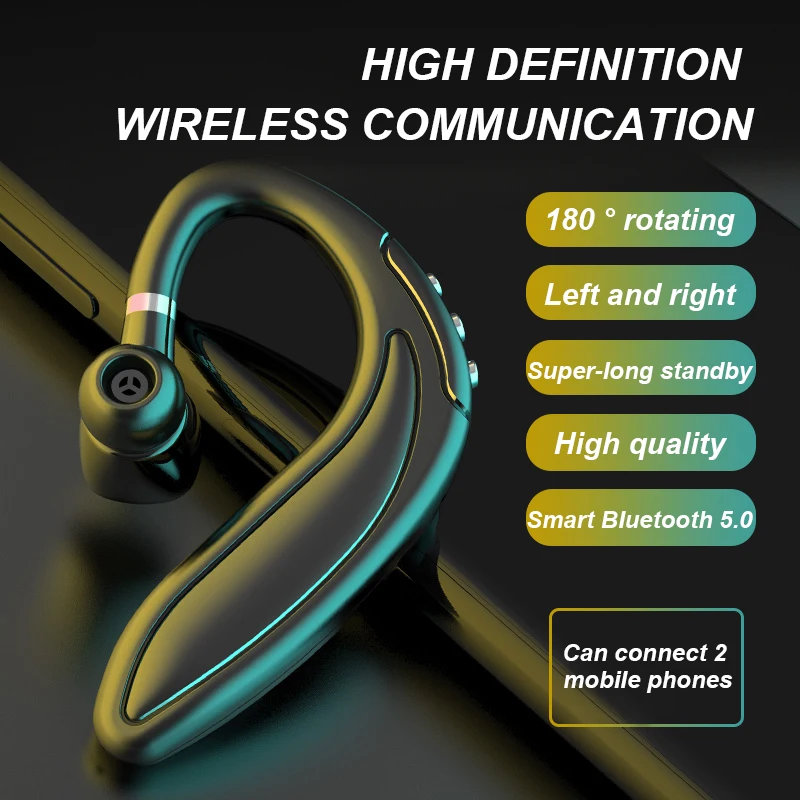 HMB-18 Wireless Bluetooth 5.0 Headset Business Stereo Earphone Headphones With High-definition Microphone
HMB-18 Wireless Bluetooth 5.0 Headset Business Stereo Earphone Headphones With High-definition Microphone