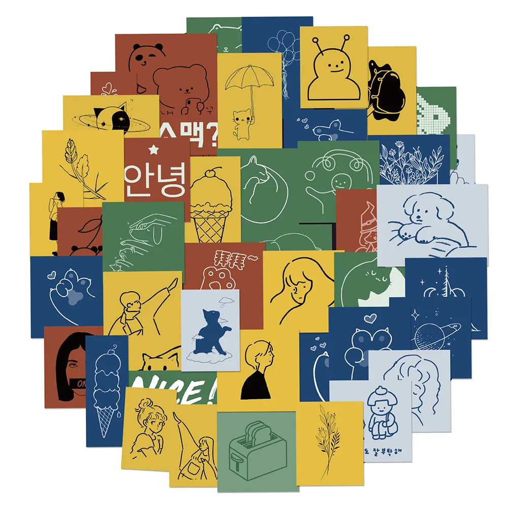 10/30/50PCS Ins Popular Style Korean Simple Retro Stick Figure Stickers DIY Laptop Luggage Skateboard Graffiti Decals Sticker
10/30/50PCS Ins Popular Style Korean Simple Retro Stick Figure Stickers DIY Laptop Luggage Skateboard Graffiti Decals Sticker