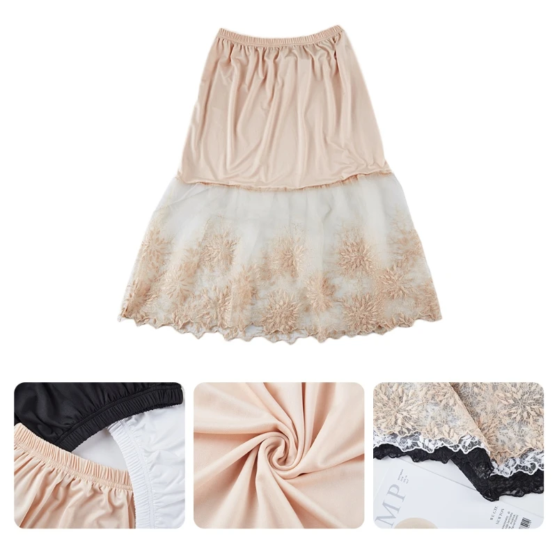 Fashion Women Solid Color Elastic Waist Layered Tiered Sheer Lace Trim Extender A-Line Half Slip Mini Skirt Clothes
Fashion Women Solid Color Elastic Waist Layered Tiered Sheer Lace Trim Extender A-Line Half Slip Mini Skirt Clothes