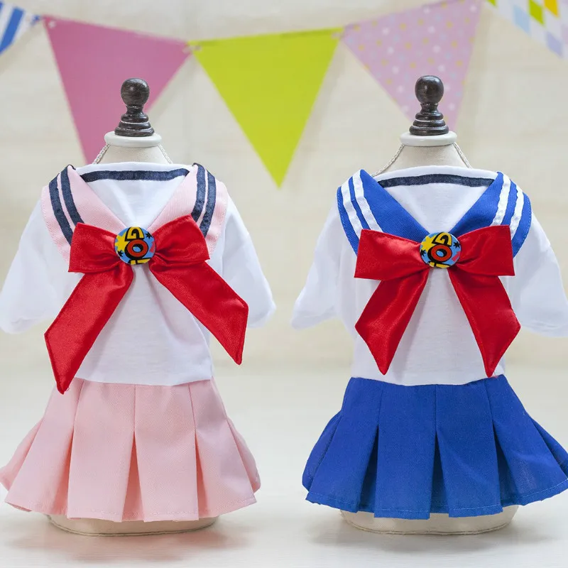 School Uniform Dog Clothes Spring Summer Dress Korea Version Cute Cartoon Red Scarf Skirt Small Bichon Pink Girl Ropa Para Perro
School Uniform Dog Clothes Spring Summer Dress Korea Version Cute Cartoon Red Scarf Skirt Small Bichon Pink Girl Ropa Para Perro