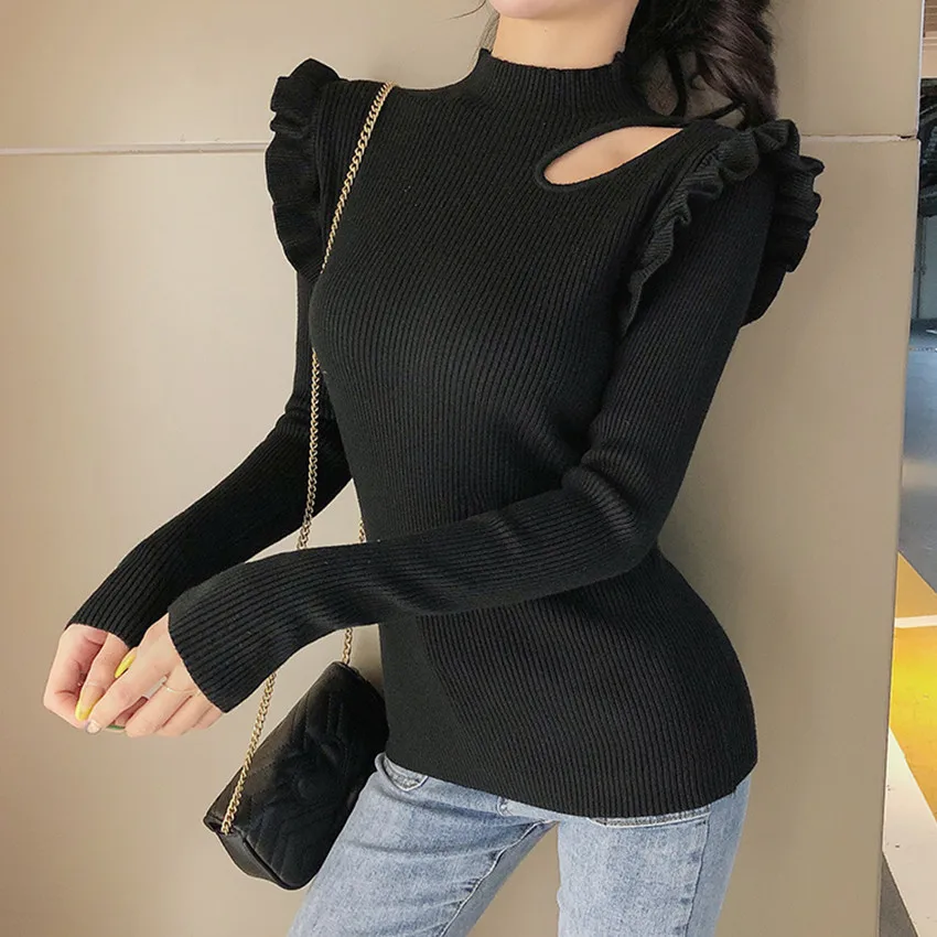 2020 Autumn Winter Ruffles High Neck Sweater Women Long Sleeve Slim Knit Pullover Jumper Fashion Knitwear Tops
2020 Autumn Winter Ruffles High Neck Sweater Women Long Sleeve Slim Knit Pullover Jumper Fashion Knitwear Tops