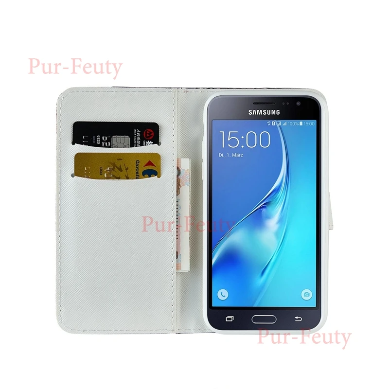 Кожаные чехлы-книжки для Samsung Galaxy J3 2017 дюйма флип-кошелек с подставкой чехол