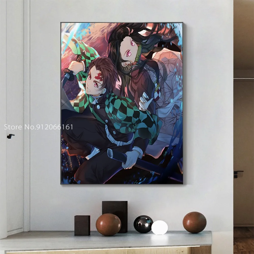 Japanese Anime Demon Slayer Creative Picture Living Room Bedroom Decoration Paintings Mural Wall Decor Any Size Any Picture
Japanese Anime Demon Slayer Creative Picture Living Room Bedroom Decoration Paintings Mural Wall Decor Any Size Any Picture