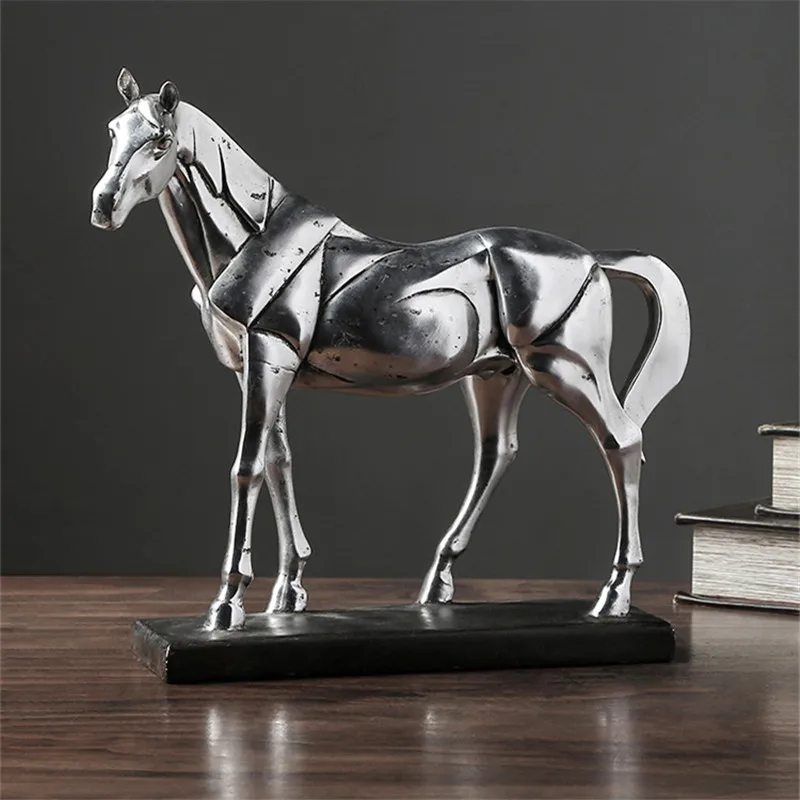 WU CHEN LONG Old Silver Horse Art Sculpture Lucky Animal Figurine Statue Creative Resin Crafts European Home Decoration R5088
WU CHEN LONG Old Silver Horse Art Sculpture Lucky Animal Figurine Statue Creative Resin Crafts European Home Decoration R5088