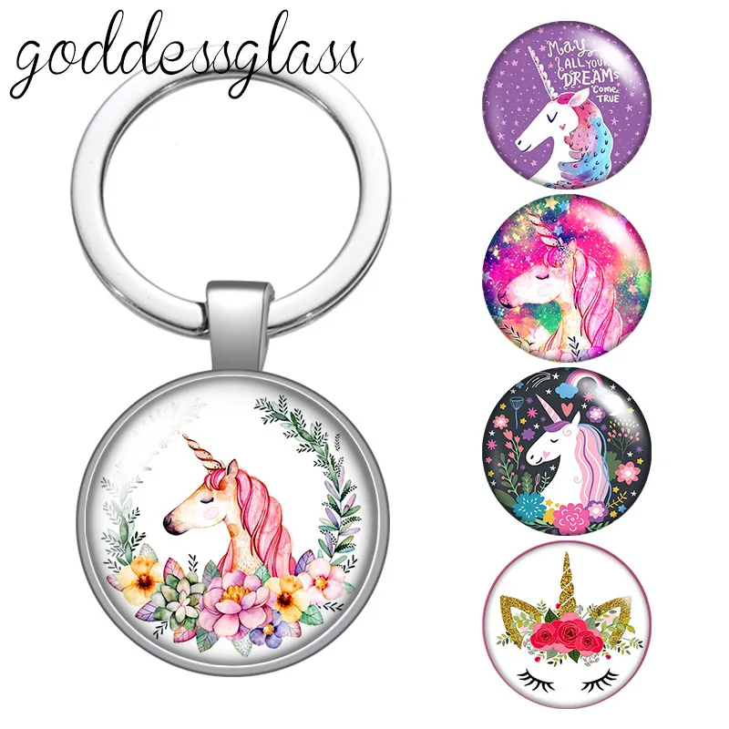 Flowers Unicorn Lovely Moonlight Horse magical glass cabochon keychain Bag Car key chain Ring Holder Charms keychains for Gifts
Flowers Unicorn Lovely Moonlight Horse magical glass cabochon keychain Bag Car key chain Ring Holder Charms keychains for Gifts