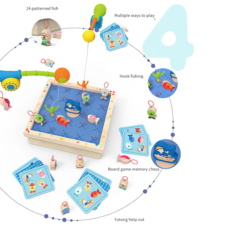 Wooden Montessori Fishing Memory Chess Game Kids Fishing Game Puzzle Board Child Educational Hands Brain Training Hook Fish Toy
Wooden Montessori Fishing Memory Chess Game Kids Fishing Game Puzzle Board Child Educational Hands Brain Training Hook Fish Toy