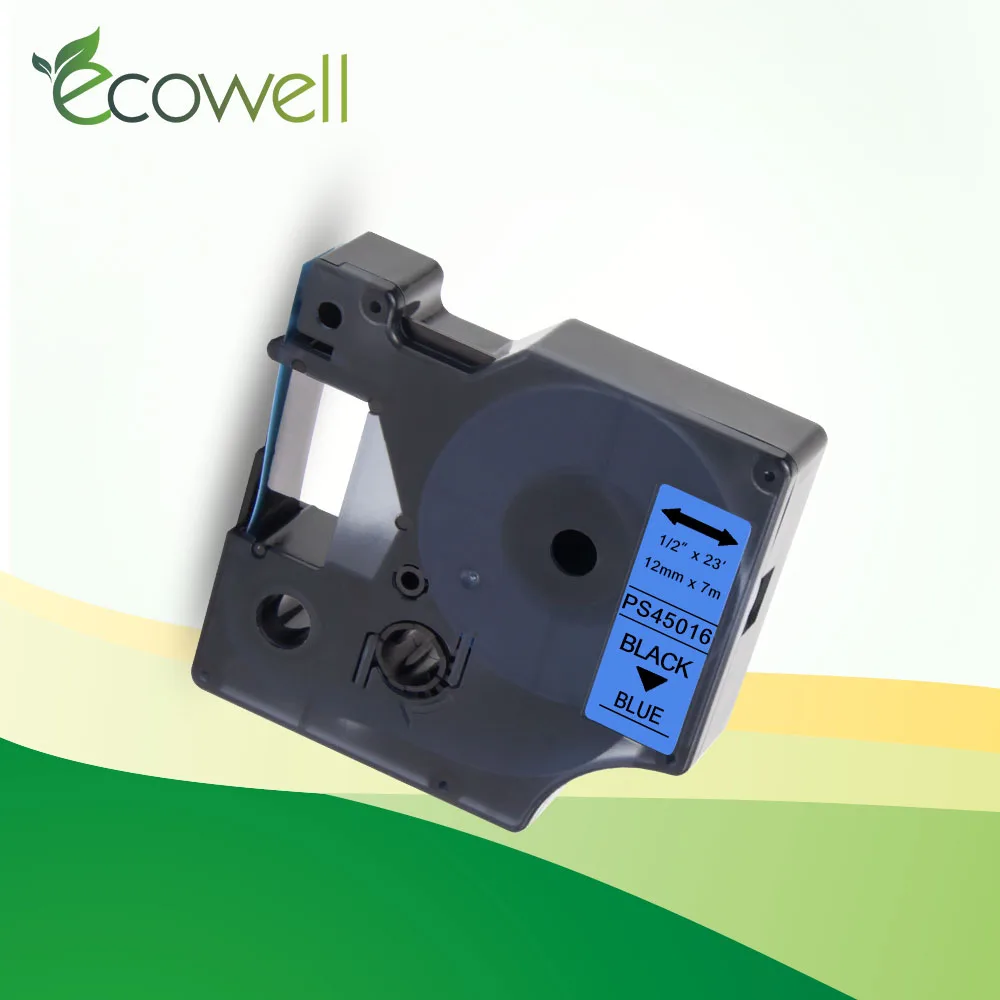 Ecowell 45016 12mm laminated label tape Black on Blue compatible for Dymo Label Manager 160 280 Label printer for D1 45016
Ecowell 45016 12mm laminated label tape Black on Blue compatible for Dymo Label Manager 160 280 Label printer for D1 45016
