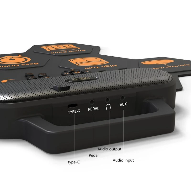 Portable Kids Electronic Drum 9 Pads Roll Drum Set Built-in Speaker Rechargeable Drum Pad Kit with Drum Sticks Foot Pedal Tool
Portable Kids Electronic Drum 9 Pads Roll Drum Set Built-in Speaker Rechargeable Drum Pad Kit with Drum Sticks Foot Pedal Tool