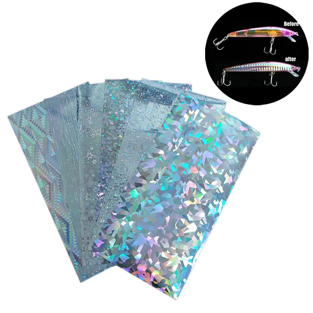 10pcs 20x10cm Fishing Lure Stickers Flasher/Lure Reflective Holographic Lure Sticker Fishing Lure Tape Refit DIY Accessories
10pcs 20x10cm Fishing Lure Stickers Flasher/Lure Reflective Holographic Lure Sticker Fishing Lure Tape Refit DIY Accessories