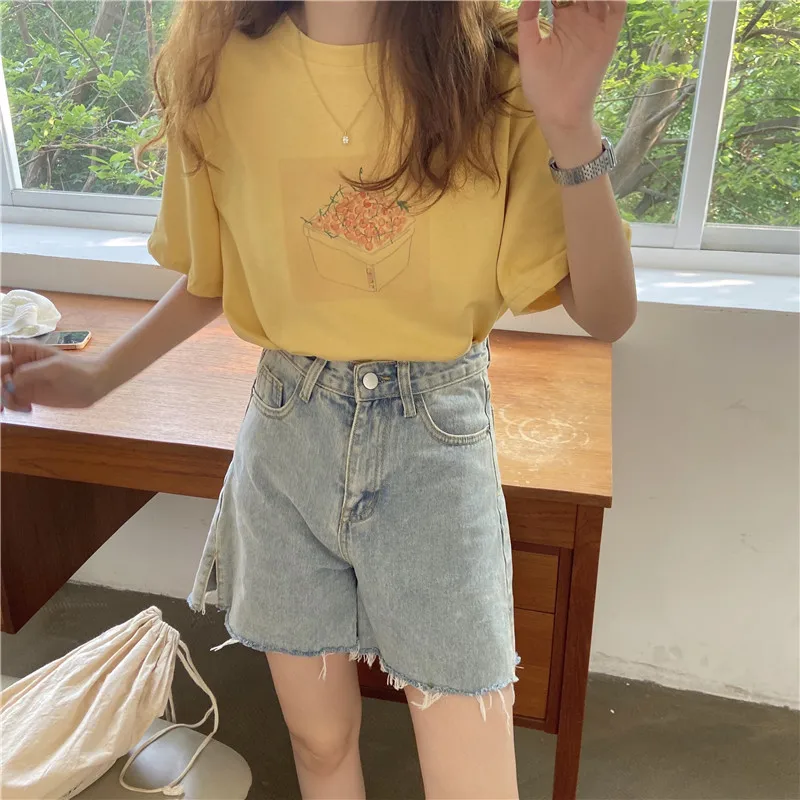 Simple Vintage Pattern Printed Causal Short Sleeve O-neck Basic All Match Fashion Casual Women Top T-shirts
Simple Vintage Pattern Printed Causal Short Sleeve O-neck Basic All Match Fashion Casual Women Top T-shirts
