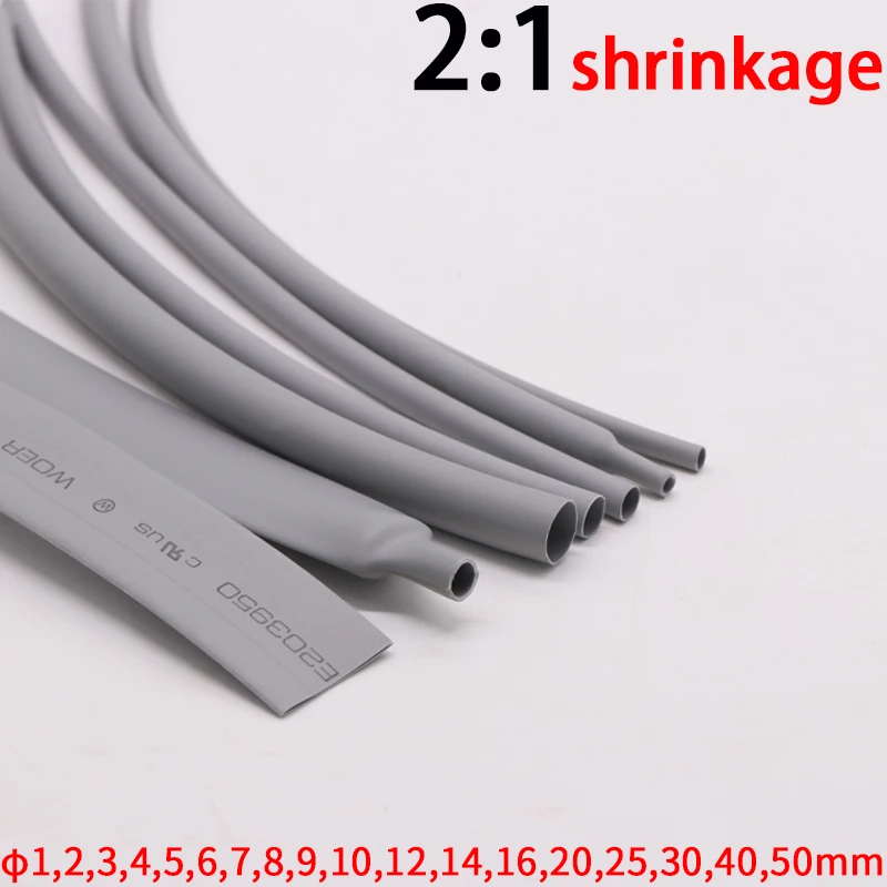 1Meter Grey Dia 1 2 3 4 5 6 7 8 9 10 12 14 16 20 25 30 40 50 mm Heat Shrink Tube 2:1 Polyolefin Thermal Cable Sleeve Insulated
1Meter Grey Dia 1 2 3 4 5 6 7 8 9 10 12 14 16 20 25 30 40 50 mm Heat Shrink Tube 2:1 Polyolefin Thermal Cable Sleeve Insulated