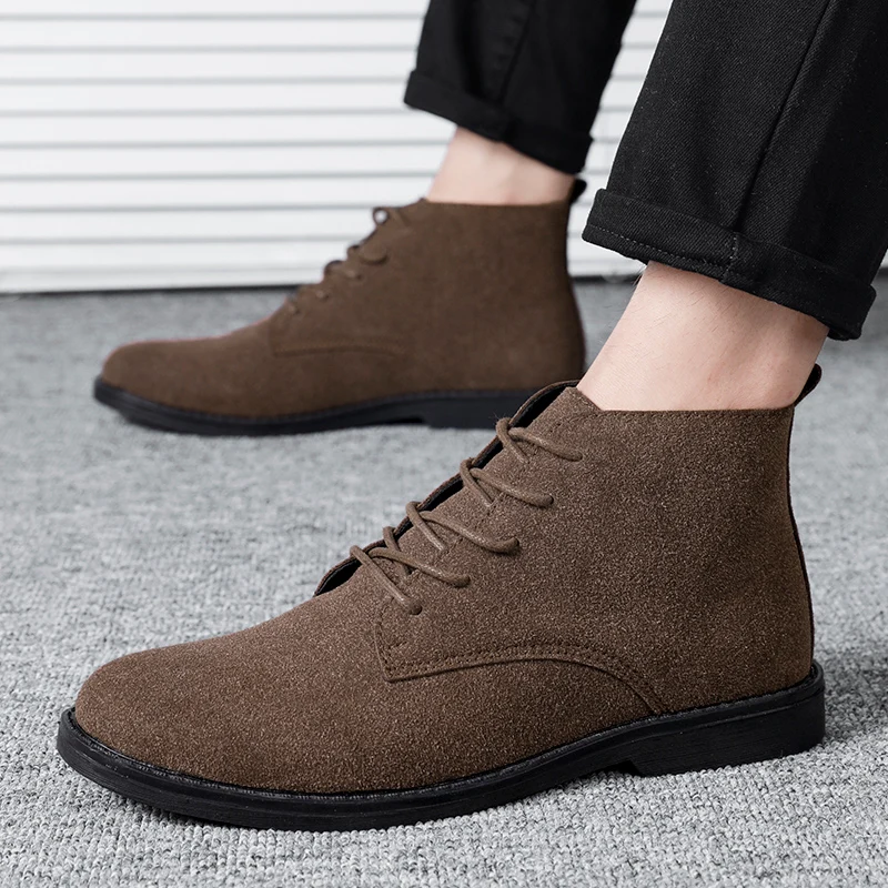 Men High Quality Leather Boots Male Spring Casual Motorcycle Ankle Botas Hombre Men Lace-Up Basic Boots Man Fashion Men Boots
Men High Quality Leather Boots Male Spring Casual Motorcycle Ankle Botas Hombre Men Lace-Up Basic Boots Man Fashion Men Boots
