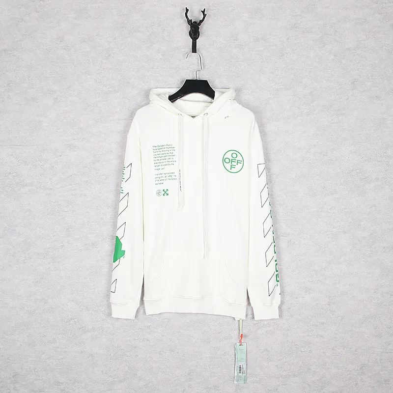 2021 men's and women's off white Hoodie sweatshirts HIP HOP green letters black and white tops with arrows printed on Streetwear
2021 men's and women's off white Hoodie sweatshirts HIP HOP green letters black and white tops with arrows printed on Streetwear