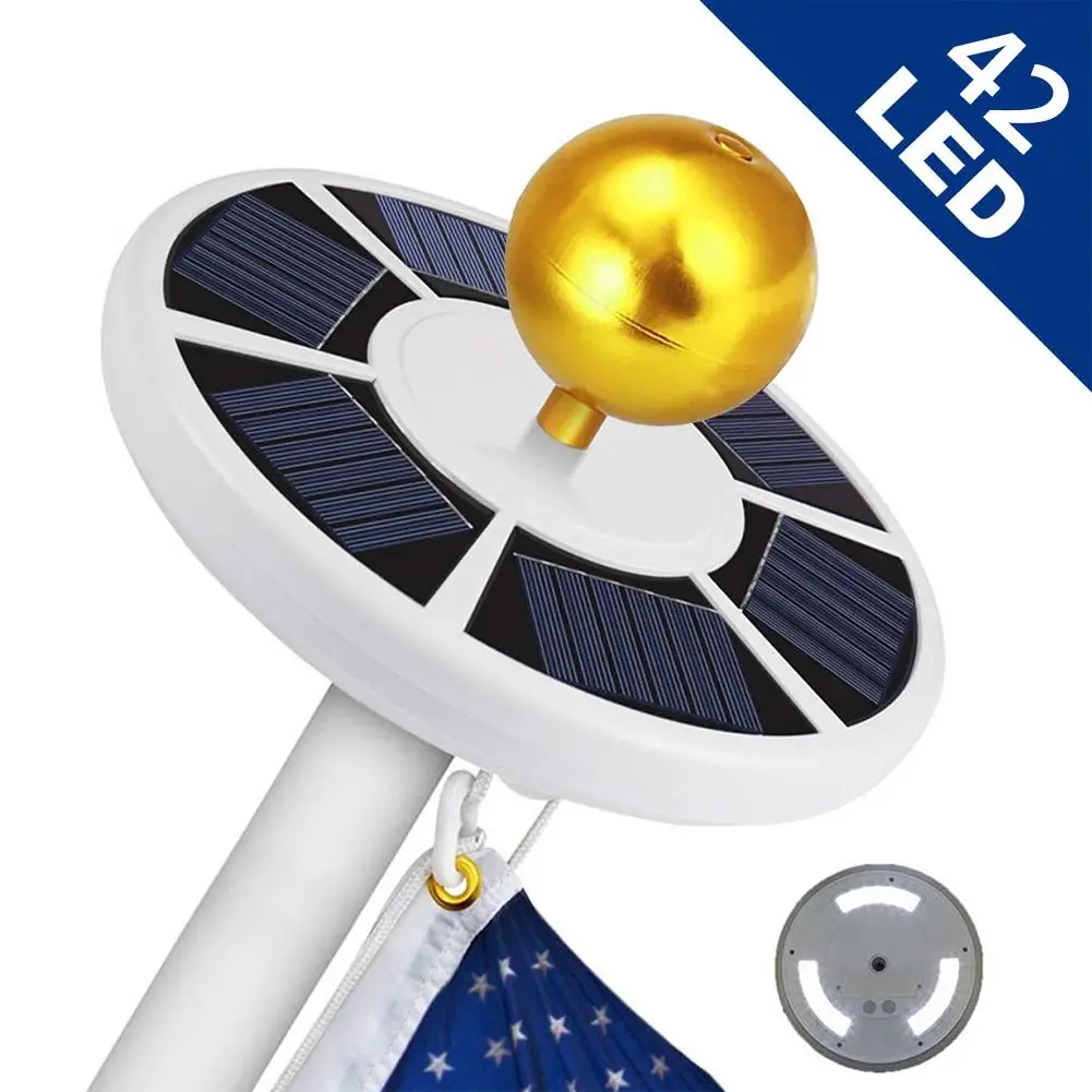 42 LED Solar Powered Flag Pole Light Ultra Bright Full Coverage Flagpole Downlight Adjustable Brightnes for Camping Hiking Light
42 LED Solar Powered Flag Pole Light Ultra Bright Full Coverage Flagpole Downlight Adjustable Brightnes for Camping Hiking Light