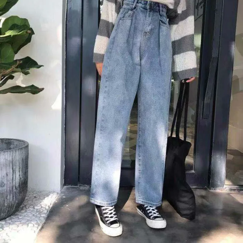 2021 Autumn Spring Korean Women Wide Leg Jeans Retro Pop Fashion Adjustable High Waist New Loose Denim Pants Y187
2021 Autumn Spring Korean Women Wide Leg Jeans Retro Pop Fashion Adjustable High Waist New Loose Denim Pants Y187