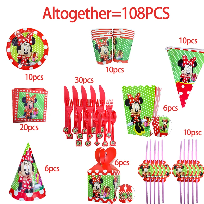 Disney Red Minnie Party Baby Shower Party Decoration Birthday Children Birthday Banner Straw Cup Plate Tablecloth Children
Disney Red Minnie Party Baby Shower Party Decoration Birthday Children Birthday Banner Straw Cup Plate Tablecloth Children