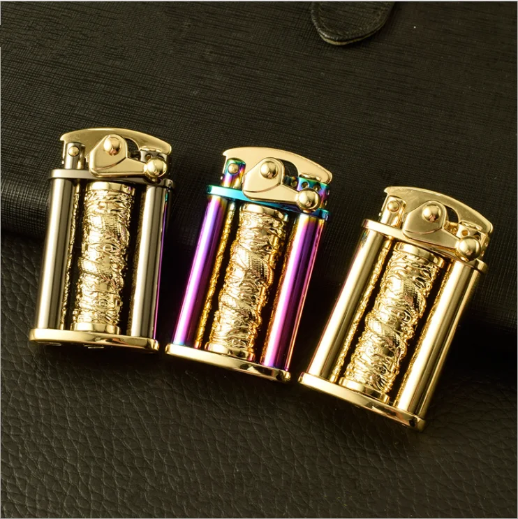 Kerosene Lighters 3D Dragon Lighter Column Rotating Rocker Oil Cigarette Lighter Creative Decompression Dragon Lighter stylish
Kerosene Lighters 3D Dragon Lighter Column Rotating Rocker Oil Cigarette Lighter Creative Decompression Dragon Lighter stylish