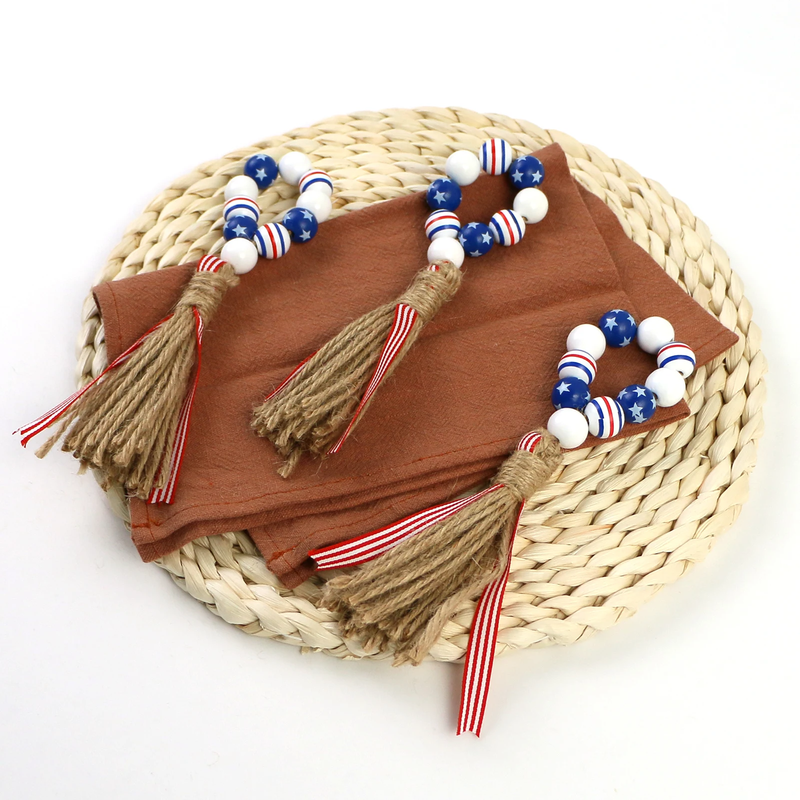 Napkin Rings English Style Painting Wooden Beads Handmade Cotton Thread Tassels Set of 6 Napkin Holders Buckles for Farmhouse
Napkin Rings English Style Painting Wooden Beads Handmade Cotton Thread Tassels Set of 6 Napkin Holders Buckles for Farmhouse