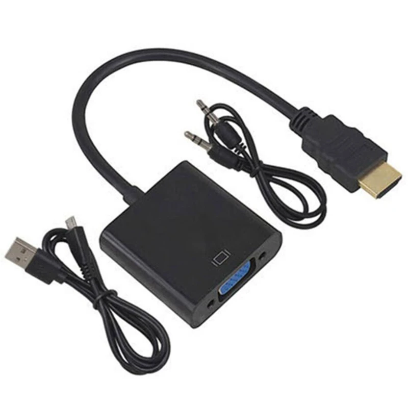 HDMI-Compatible to VGA, Transfer Cable HDMI-Compatible to VGA Adapter (Male to Female)with Power Cable Audio Cable
HDMI-Compatible to VGA, Transfer Cable HDMI-Compatible to VGA Adapter (Male to Female)with Power Cable Audio Cable